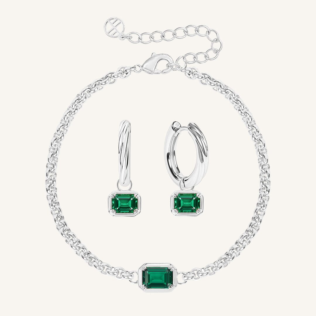 Evelyn Bracelet and Hoops Set