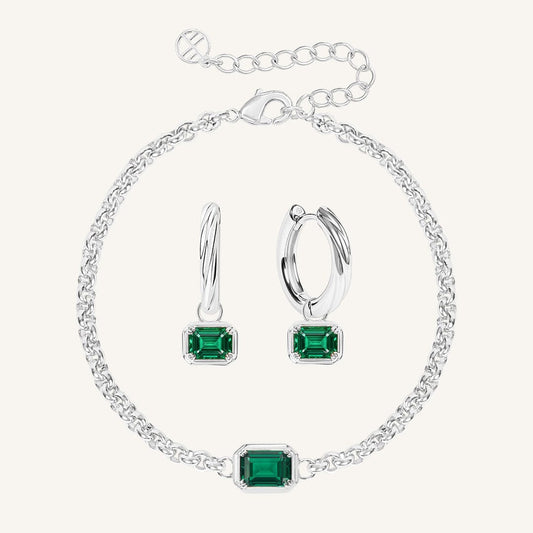 Evelyn Bracelet and Hoops Set