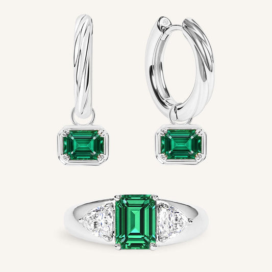 Evelyn Ring and Hoops Set