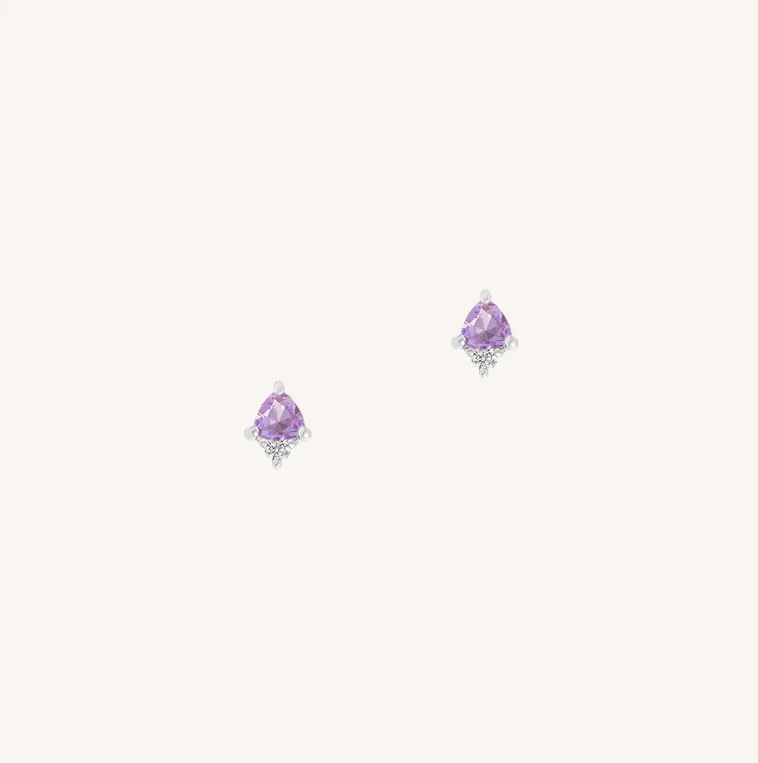 The  SILVER  February Birthstone Studs by  Francesca Jewellery from the Earrings Collection.