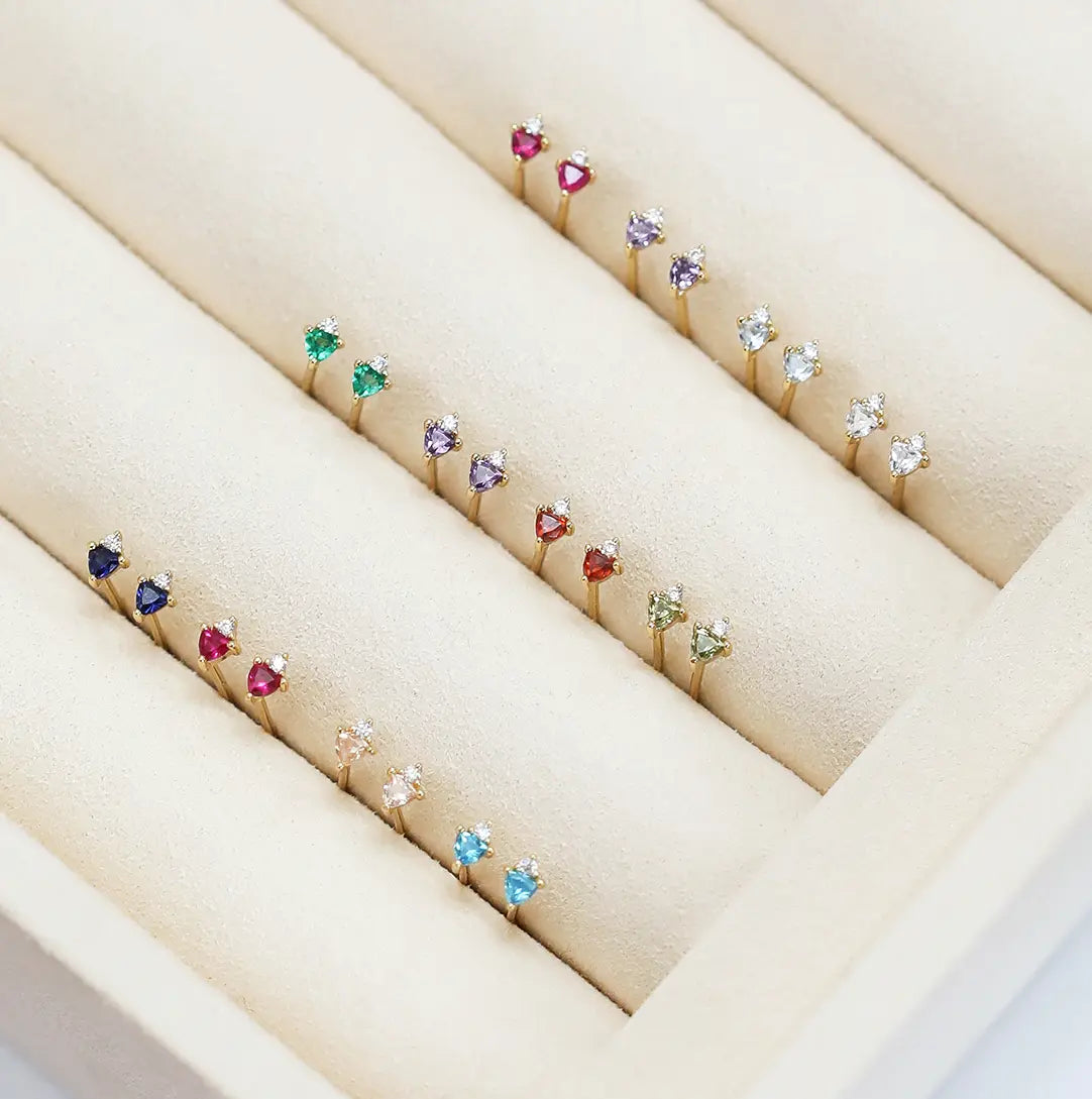 The    March Birthstone Studs by  Francesca Jewellery from the Earrings Collection.