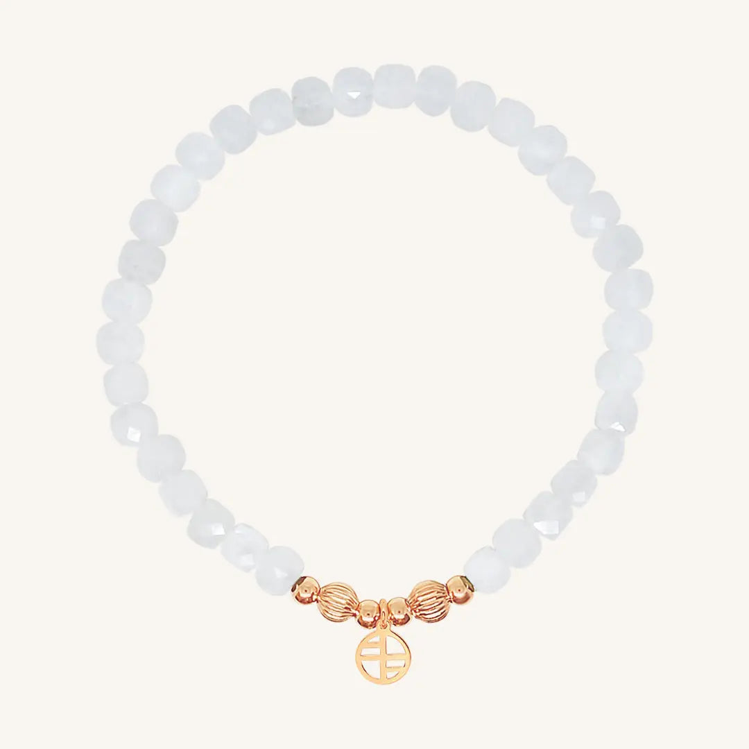 The  ROSE-L  Fleetwood Bracelet Moonstone by  Francesca Jewellery from the Bracelets Collection.