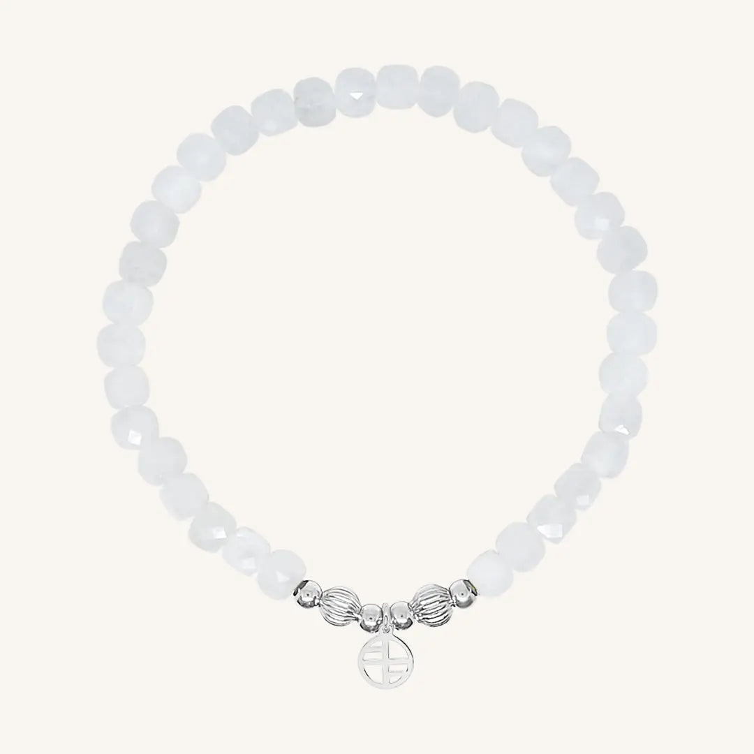 The  SILVER-L  Fleetwood Bracelet Moonstone by  Francesca Jewellery from the Bracelets Collection.