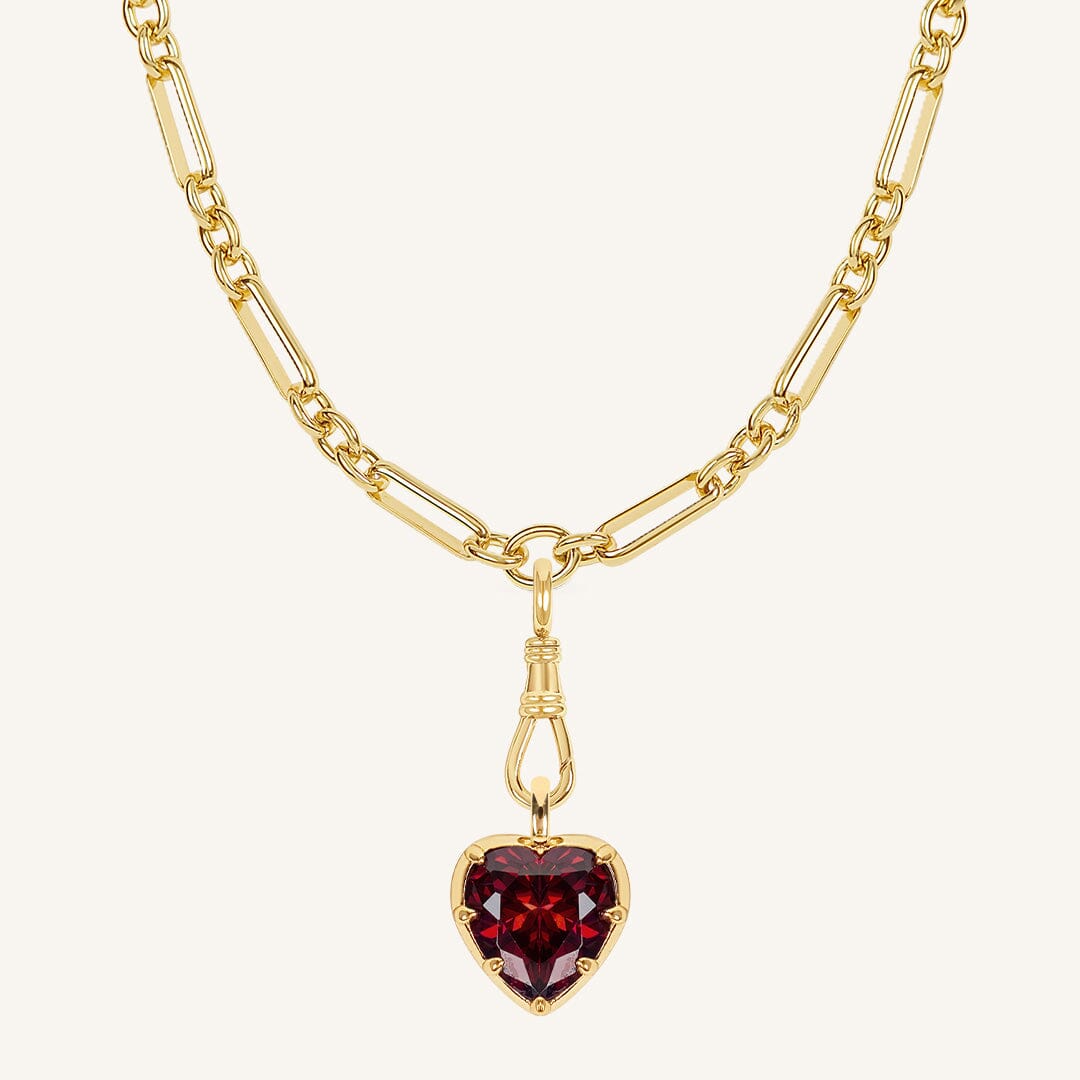 Florence Heart Pendant Fob Necklace