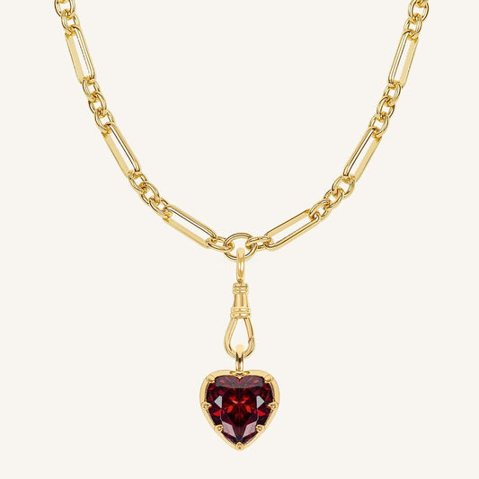 Florence Heart Pendant Fob Necklace