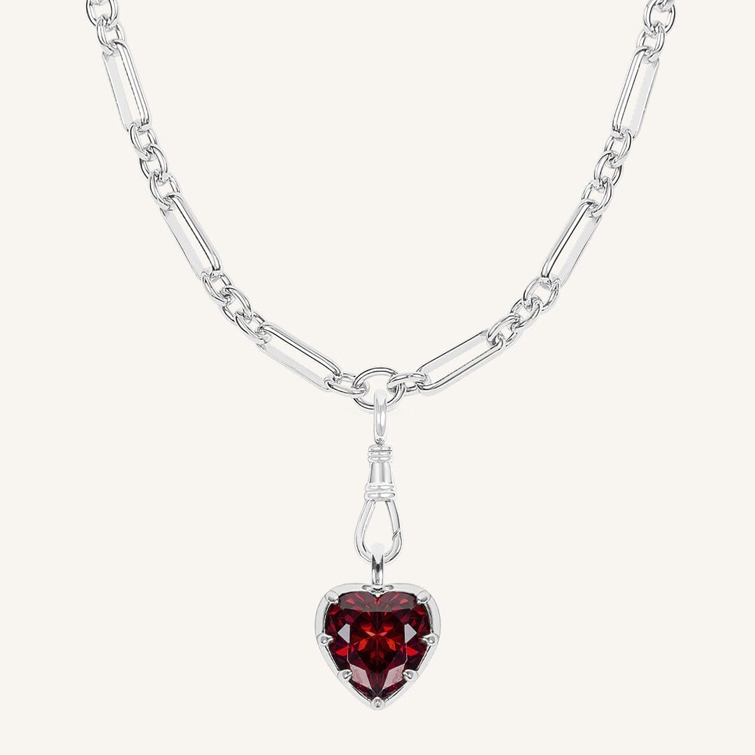 Florence Heart Pendant Fob Necklace