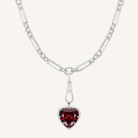 Florence Heart Pendant Fob Necklace