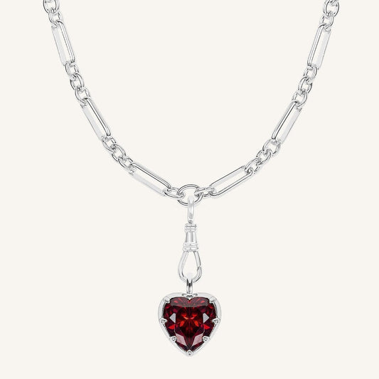 Florence Heart Pendant Fob Necklace