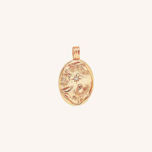 The  ROSE  Flora Pendant by  Francesca Jewellery from the Charms Collection.
