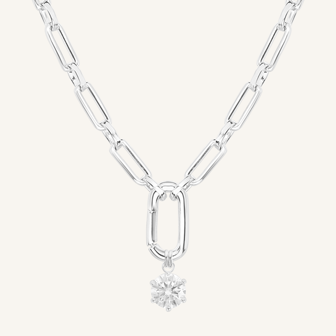 Charm.L Grace Matching Necklaces Set - Big Sister Little Sister Jewelry (Pink, 2 Pieces)