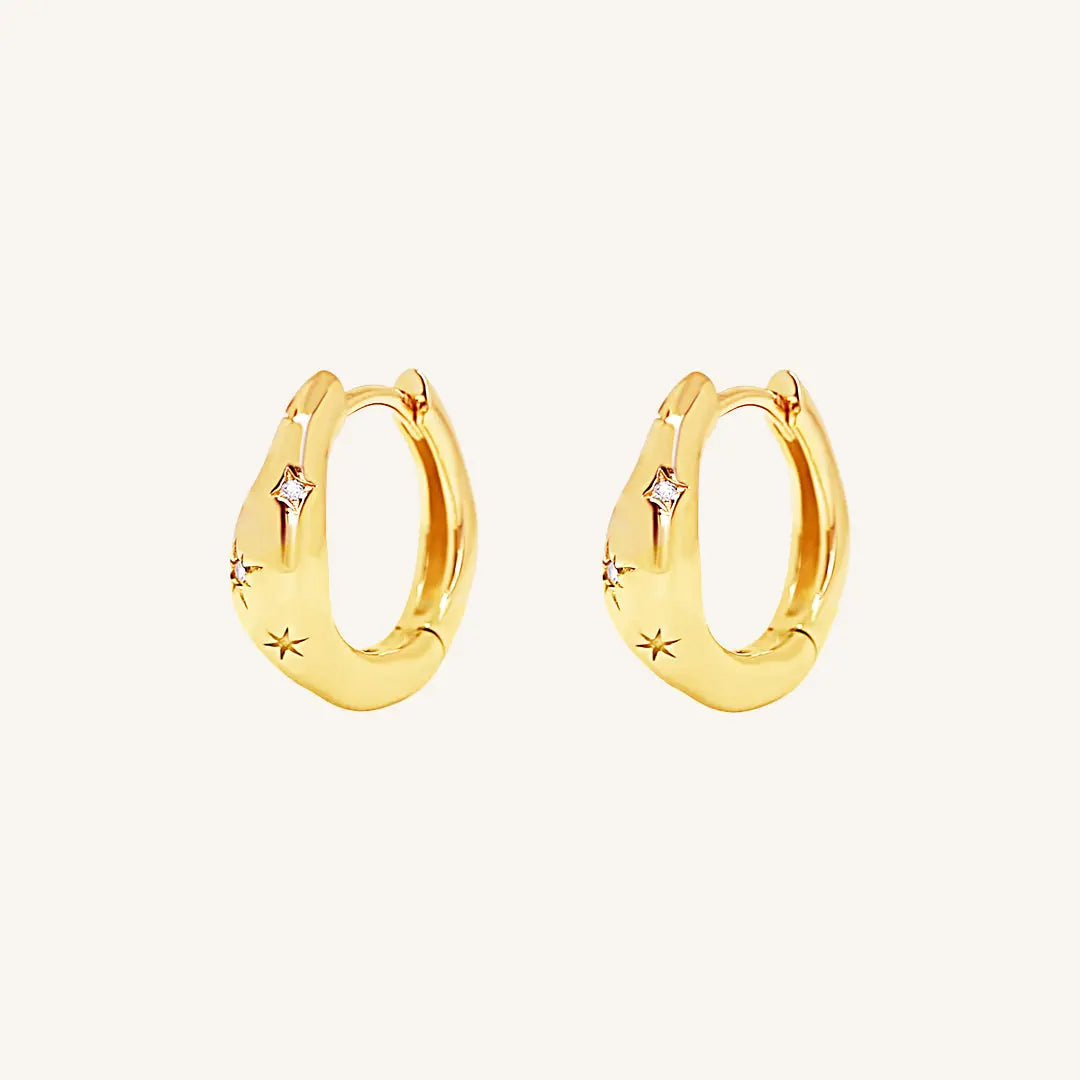 The  GOLD  Hali Hoops by  Francesca Jewellery from the Earrings Collection.