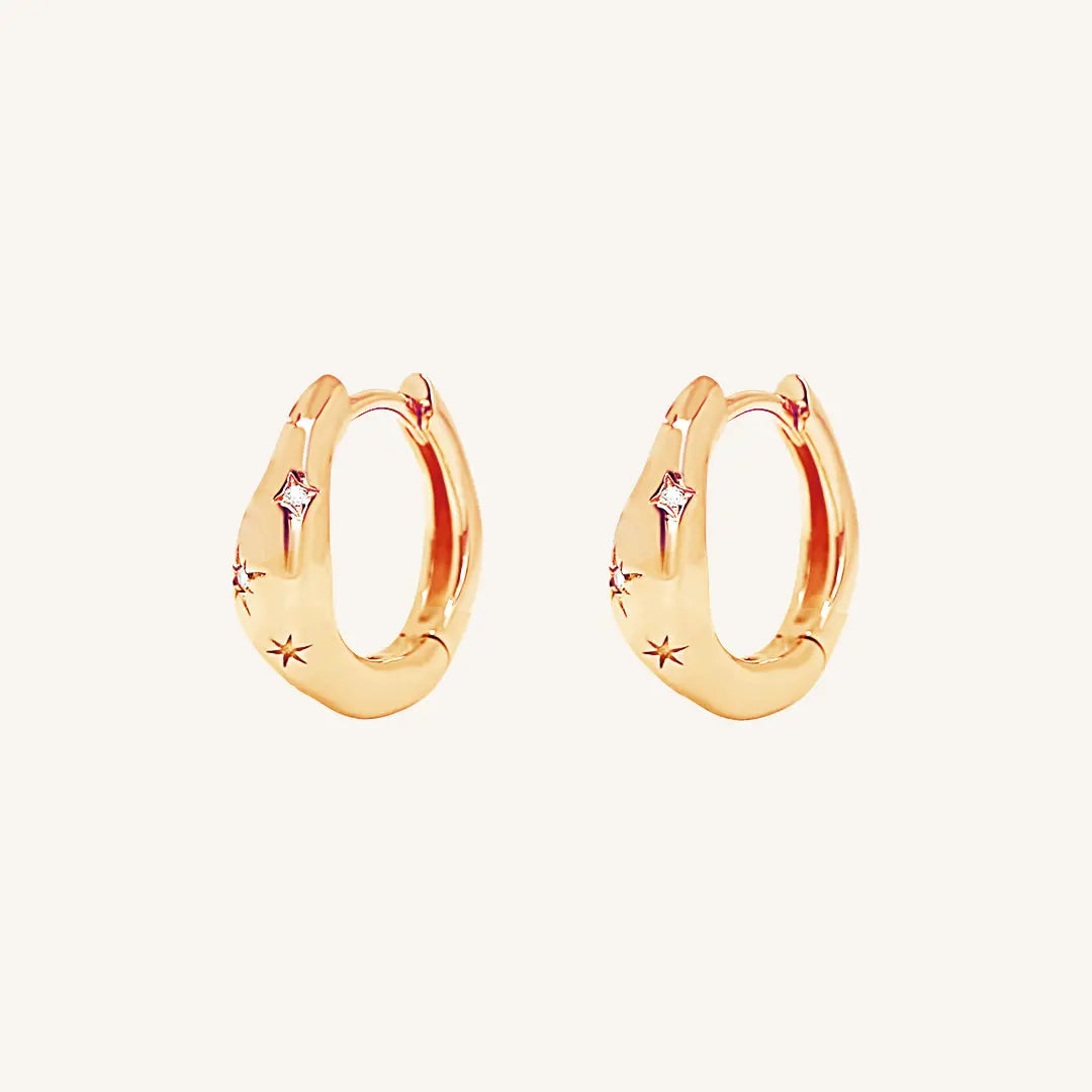 The  ROSE  Hali Hoops by  Francesca Jewellery from the Earrings Collection.
