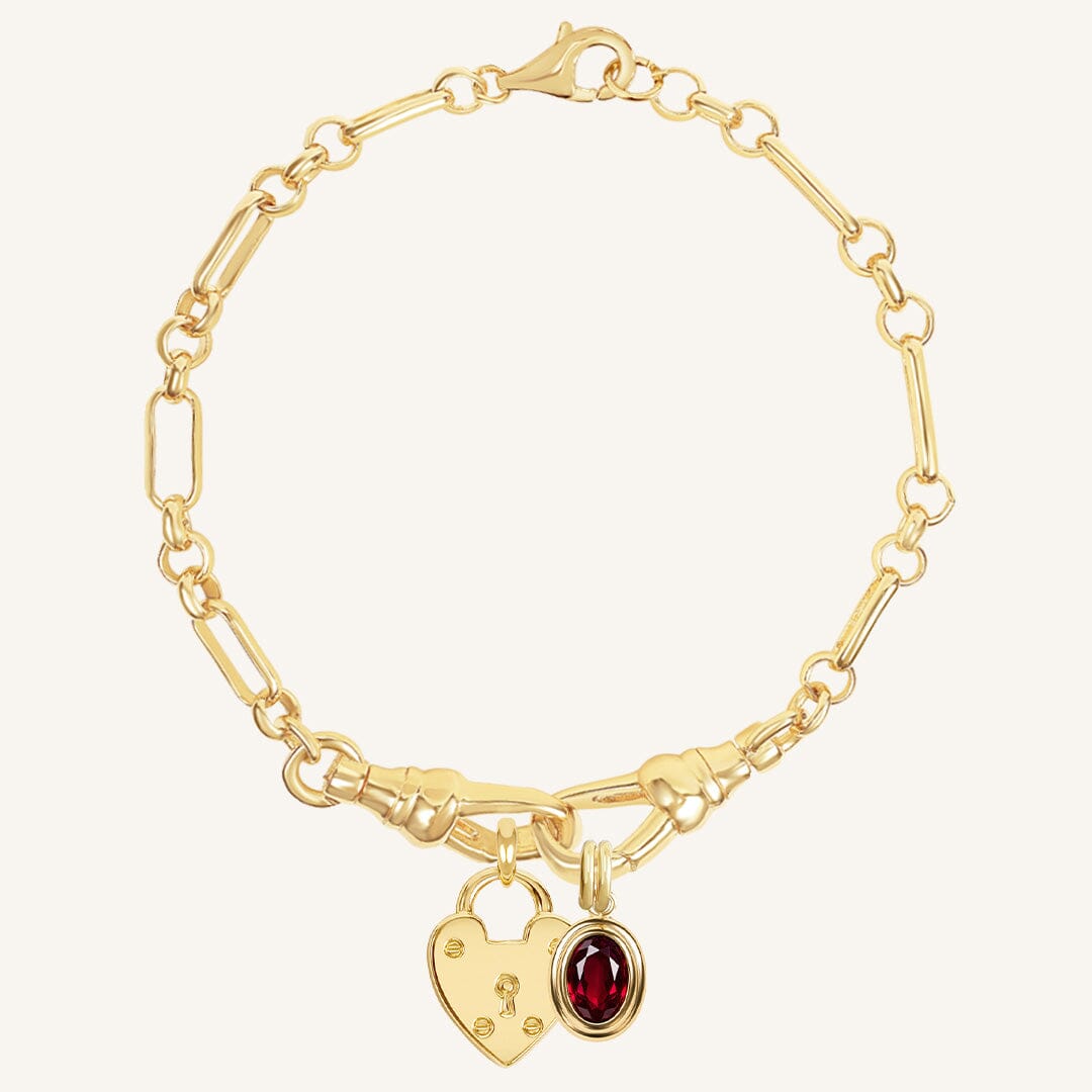 Heart Fob Bracelet Set