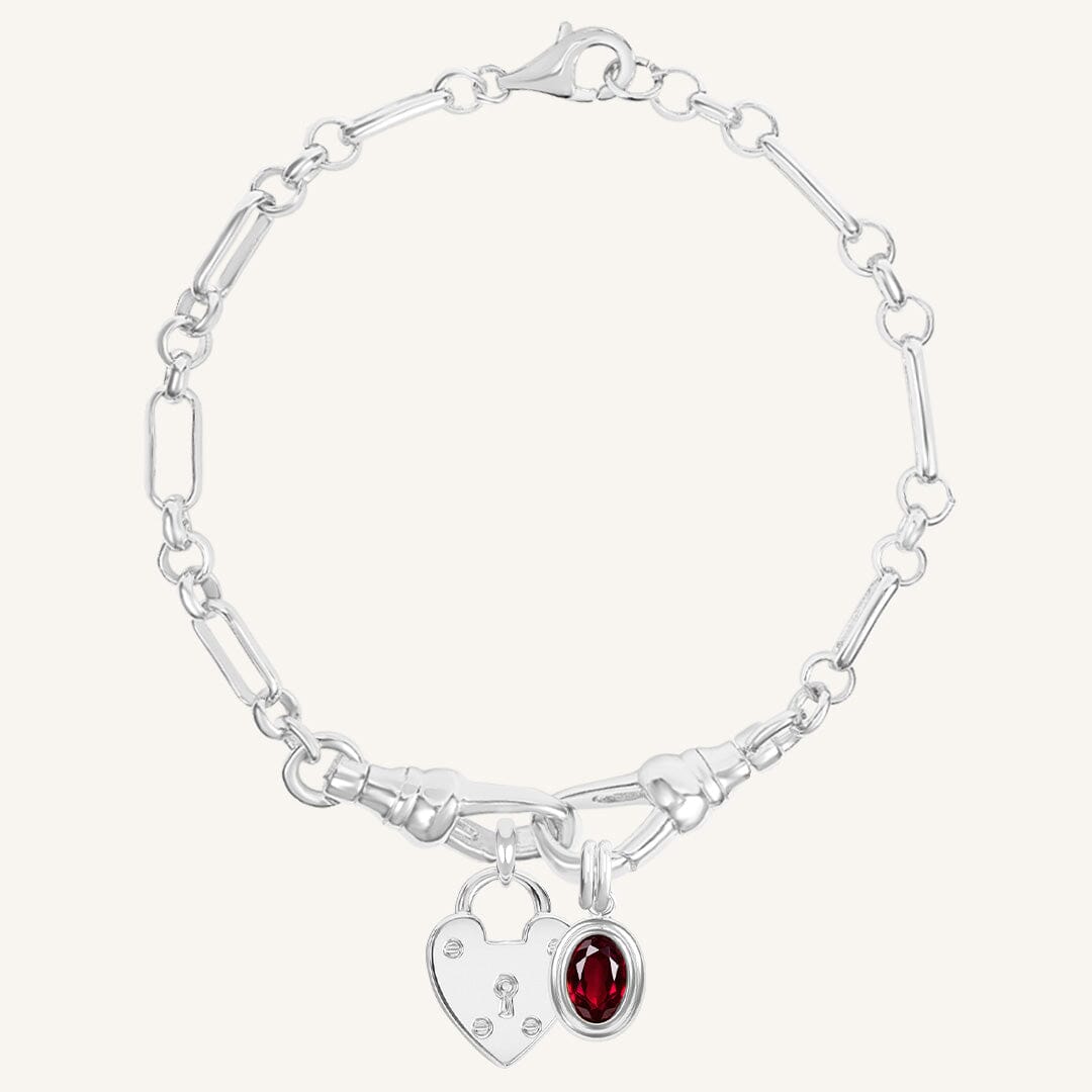 Heart Fob Bracelet Set