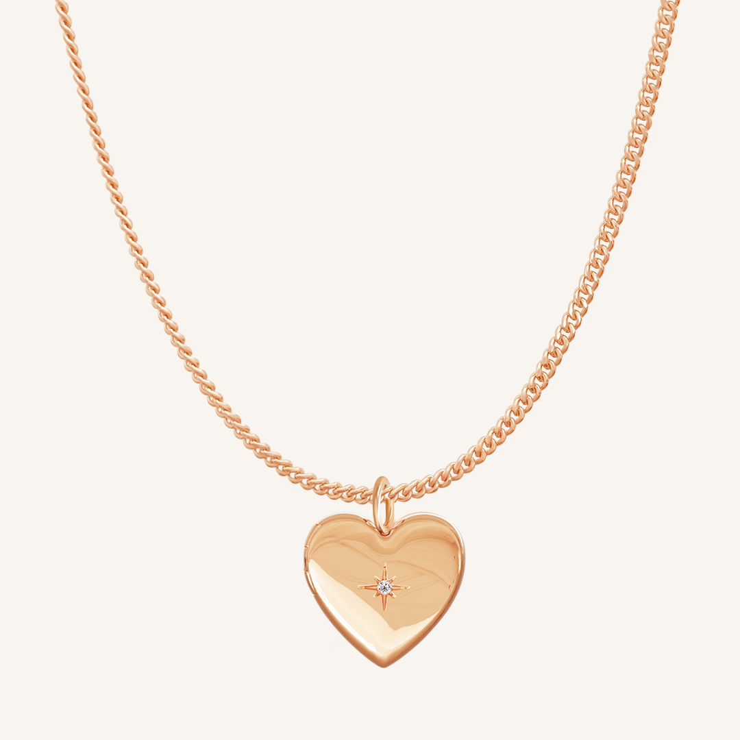 Behold Heart Photo Locket Necklace