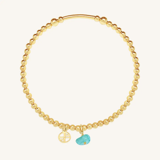 The  GOLD-L  Hendrix Create Bracelet Amazonite by  Francesca Jewellery from the Bracelets Collection.