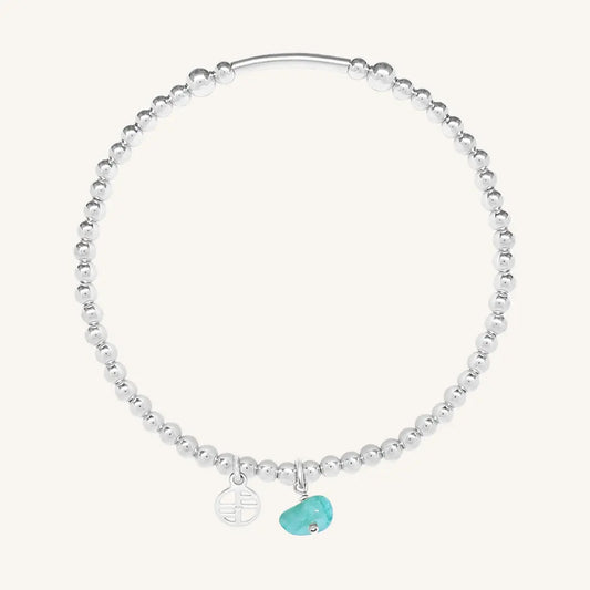The  SILVER-L  Hendrix Create Bracelet Amazonite by  Francesca Jewellery from the Bracelets Collection.