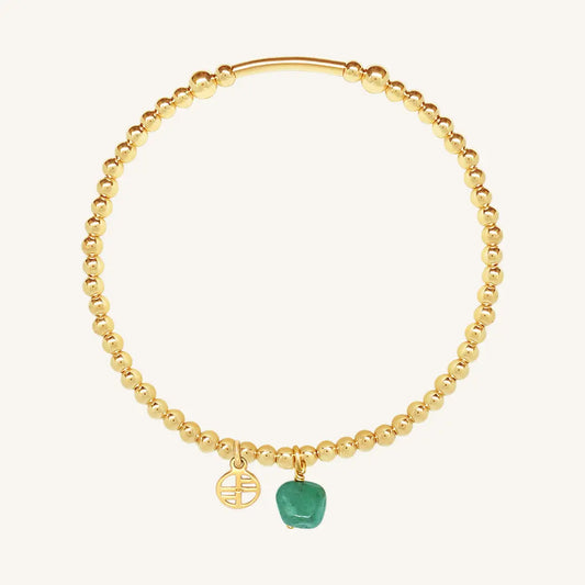 The  GOLD-L  Hendrix Create Bracelet Green Aventurine by  Francesca Jewellery from the Bracelets Collection.
