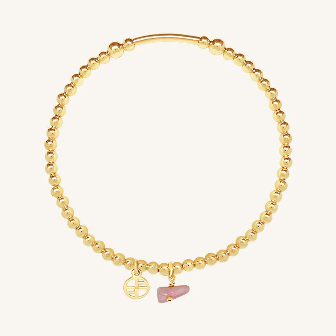 The  GOLD-L  Hendrix Create Bracelet Pink Opal by  Francesca Jewellery from the Bracelets Collection.