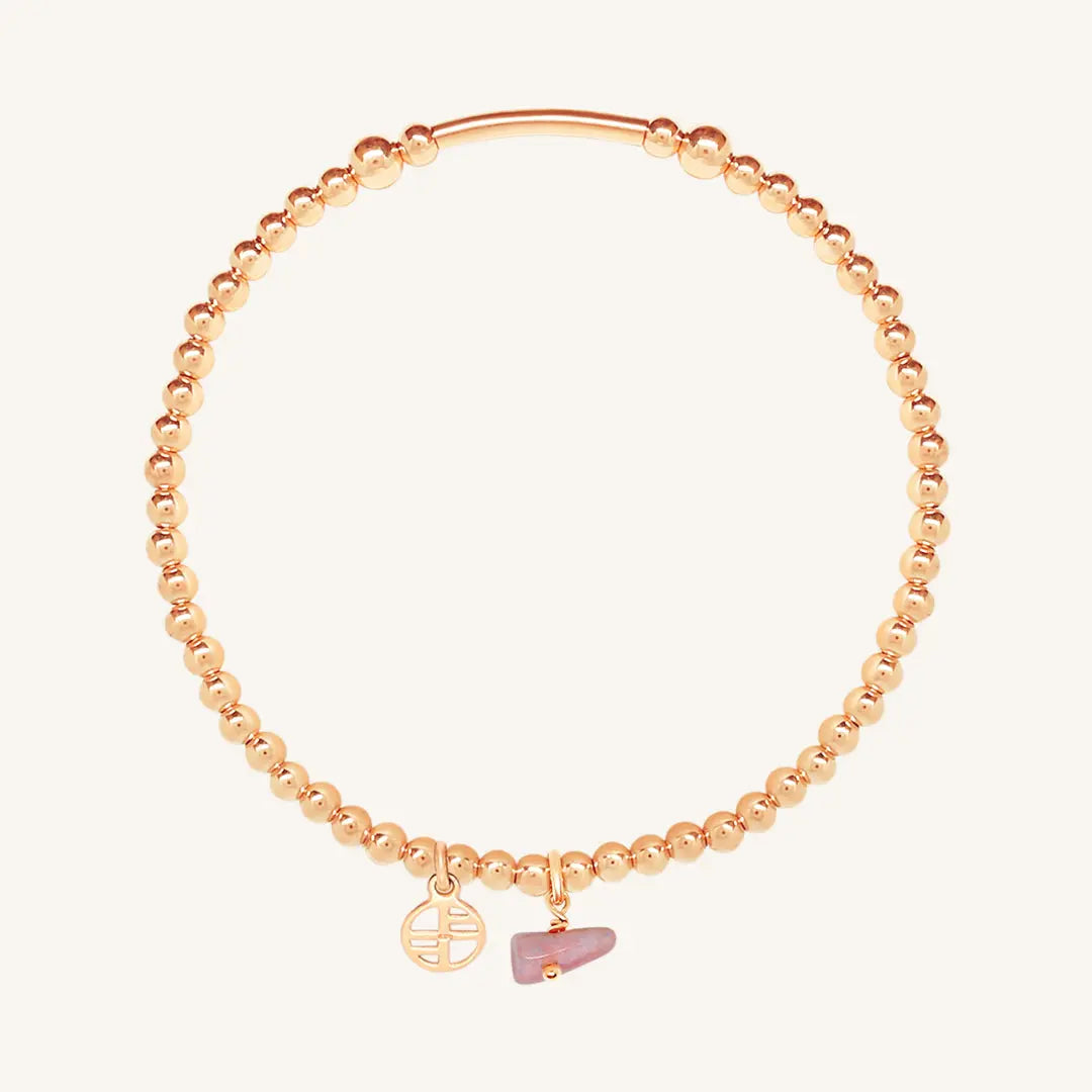 The  ROSE-L  Hendrix Create Bracelet Pink Opal by  Francesca Jewellery from the Bracelets Collection.