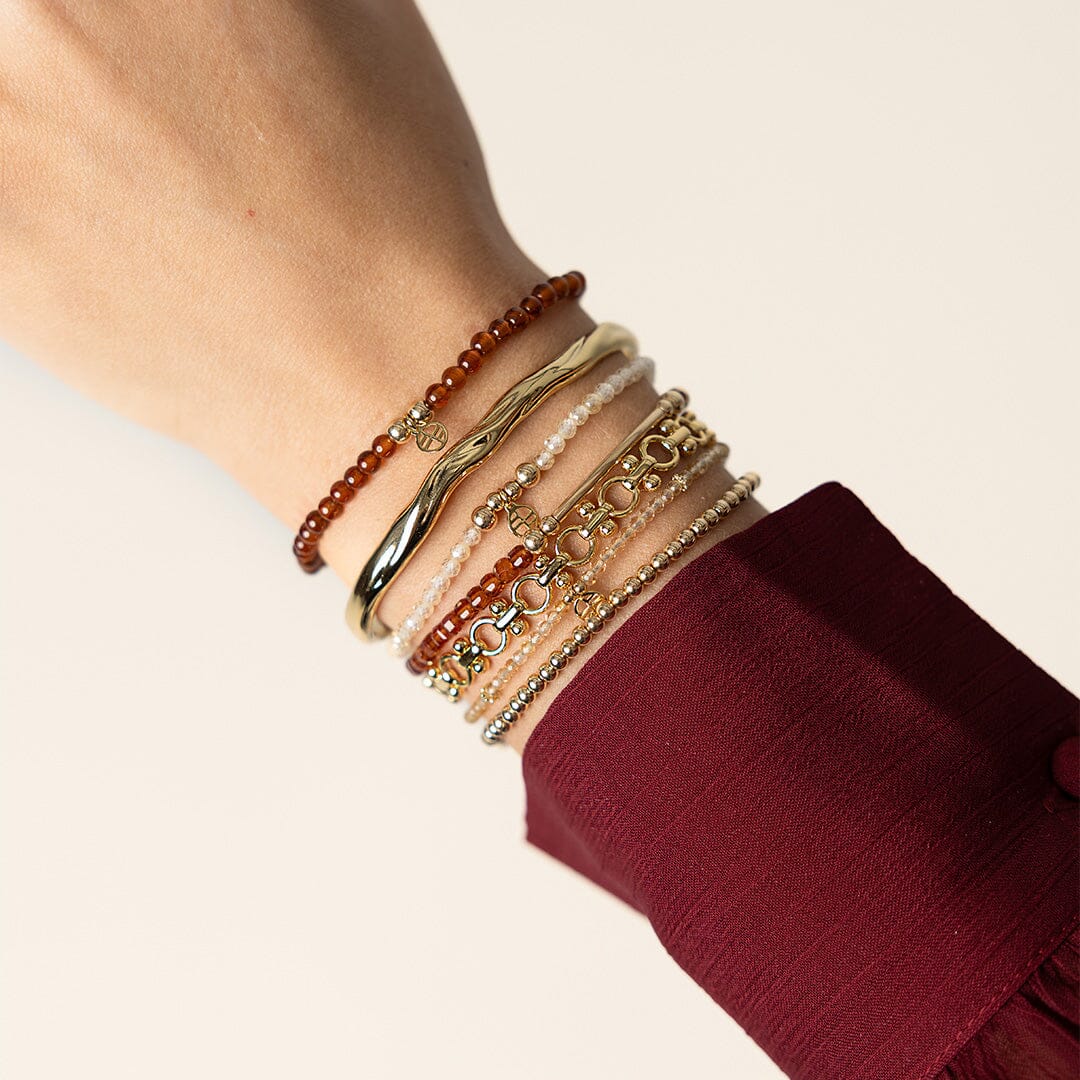 Hessonite Garnet Division Charm Bracelet - Stone of Self Worth
