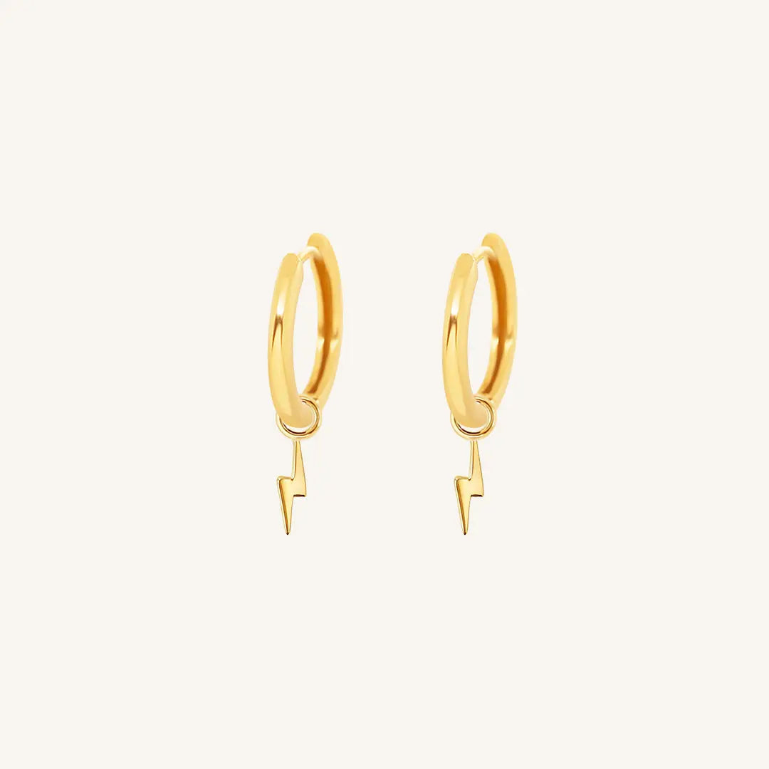 The  GOLD-Ari  Ignite Plain Hoops by  Francesca Jewellery from the Earrings Collection.