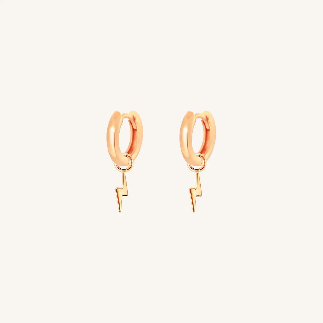 The  ROSE-Billie  Ignite Plain Hoops by  Francesca Jewellery from the Earrings Collection.
