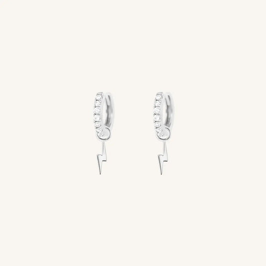 The  SILVER-Darcy  Ignite Crystal Hoops by  Francesca Jewellery from the Earrings Collection.