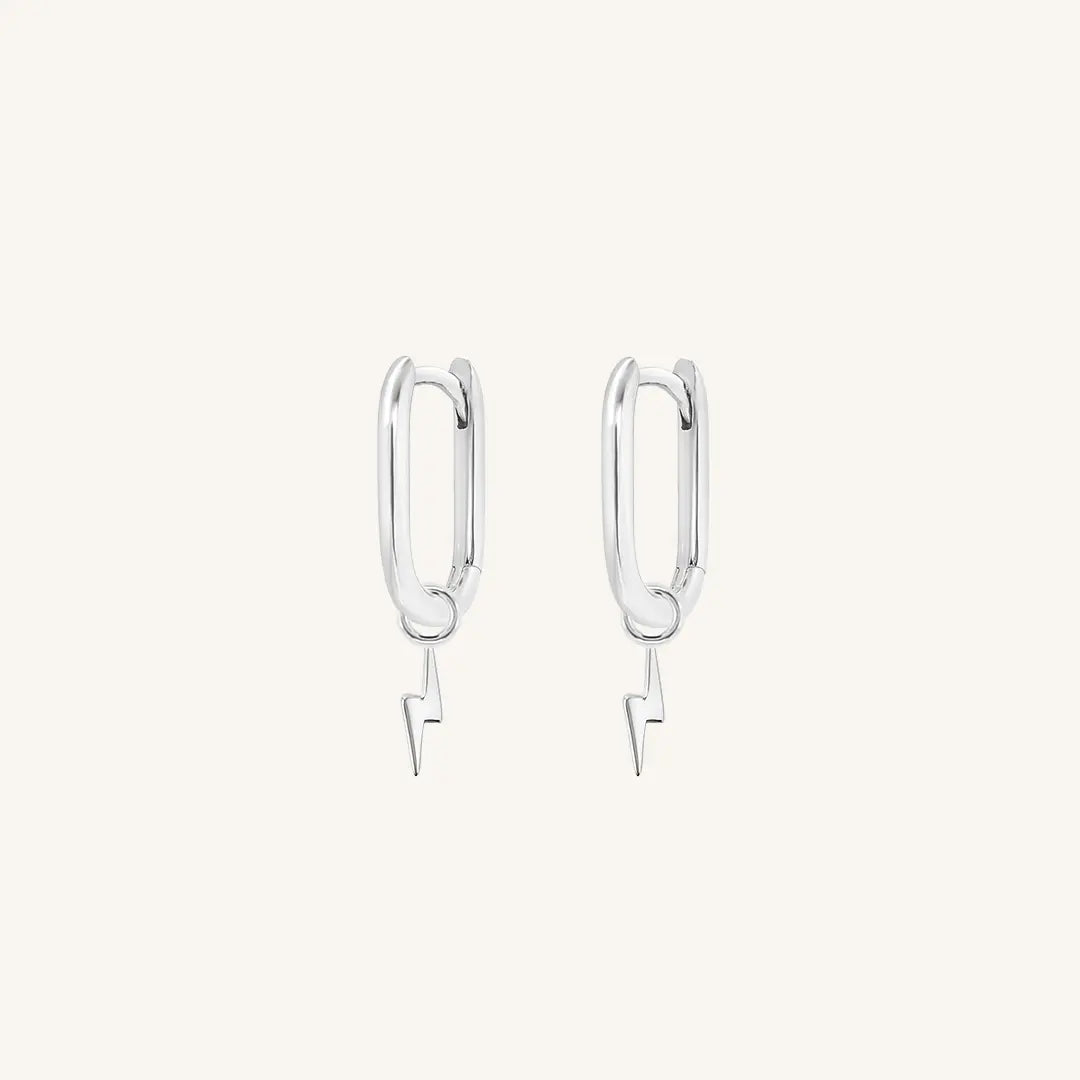The  SILVER  Ignite Marley Hoops by  Francesca Jewellery from the Earrings Collection.