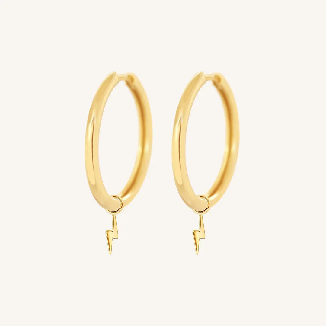 The  GOLD-Riley  Ignite Plain Hoops by  Francesca Jewellery from the Earrings Collection.