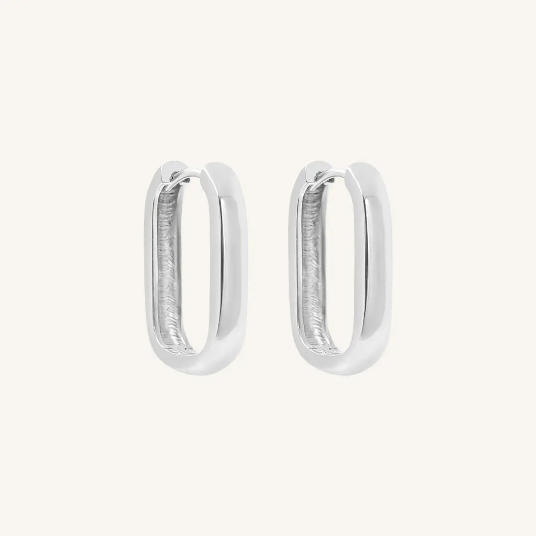 The  SILVER  Inez Hoops by  Francesca Jewellery from the Earrings Collection.