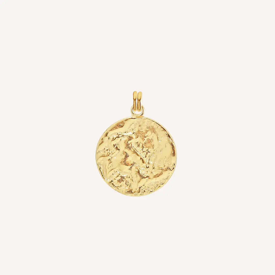 The  GOLD  Imprint Charm by  Francesca Jewellery from the Charms Collection.