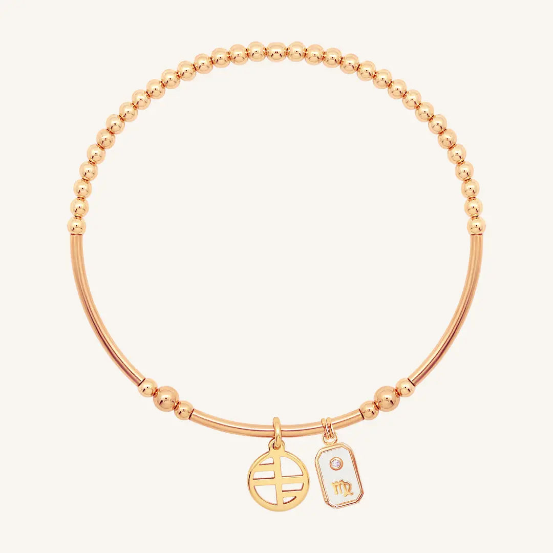 The    Iridescent Zodiac Charm Virgo by  Francesca Jewellery from the Charms Collection.