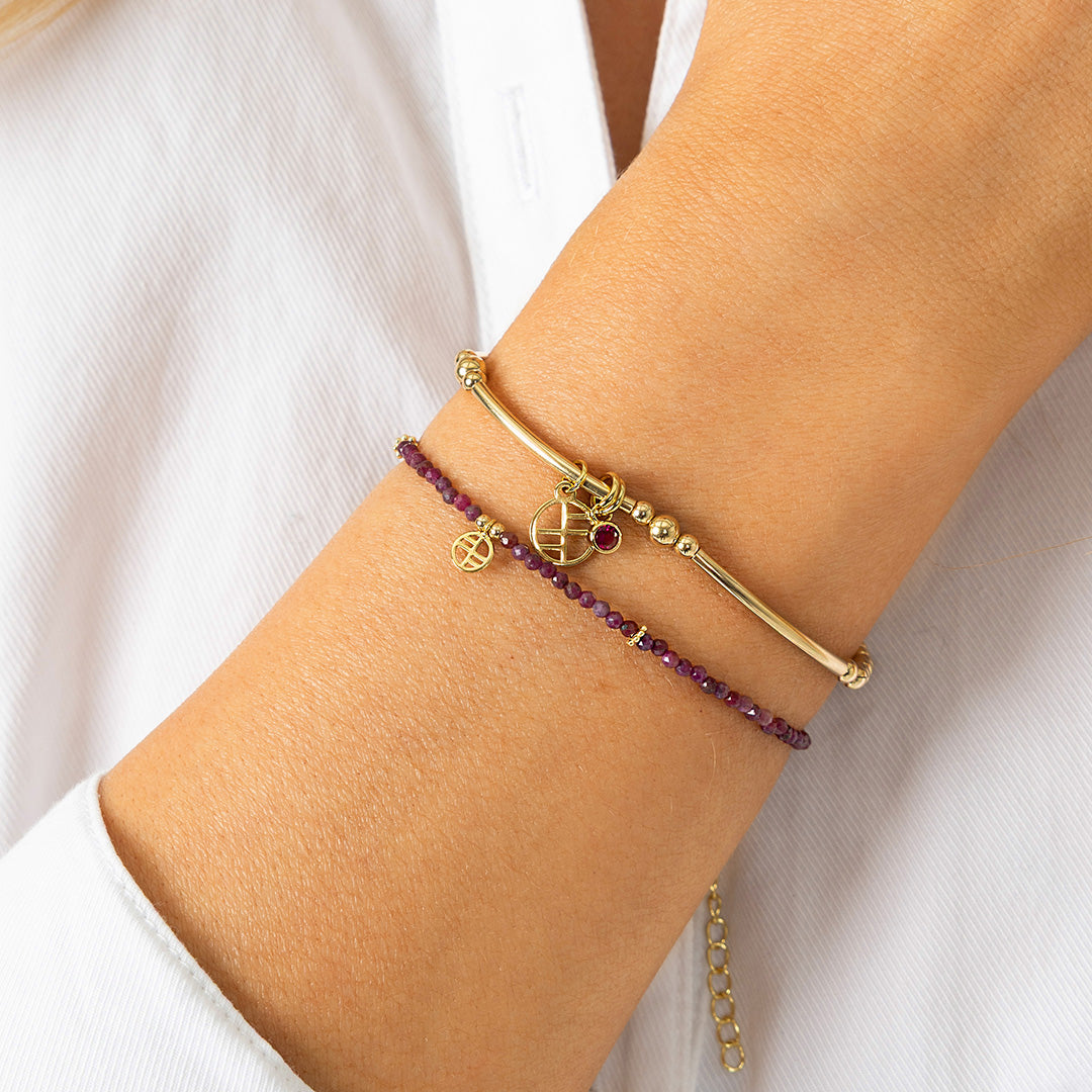 July Aura Birthstone Charm