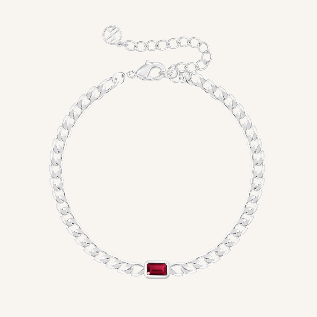 July Birthstone Chain Bracelet