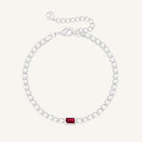 July Birthstone Chain Bracelet