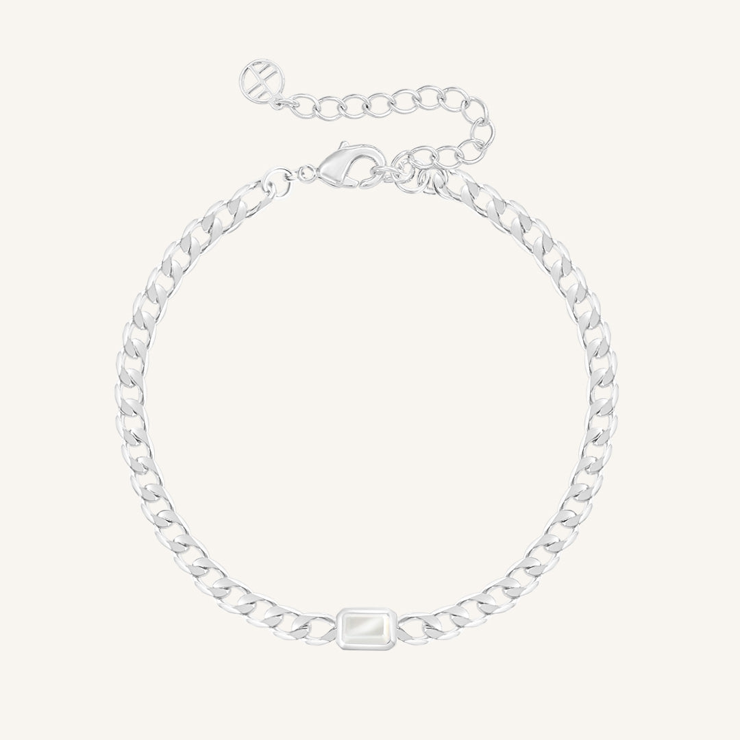 June Birthstone Chain Bracelet