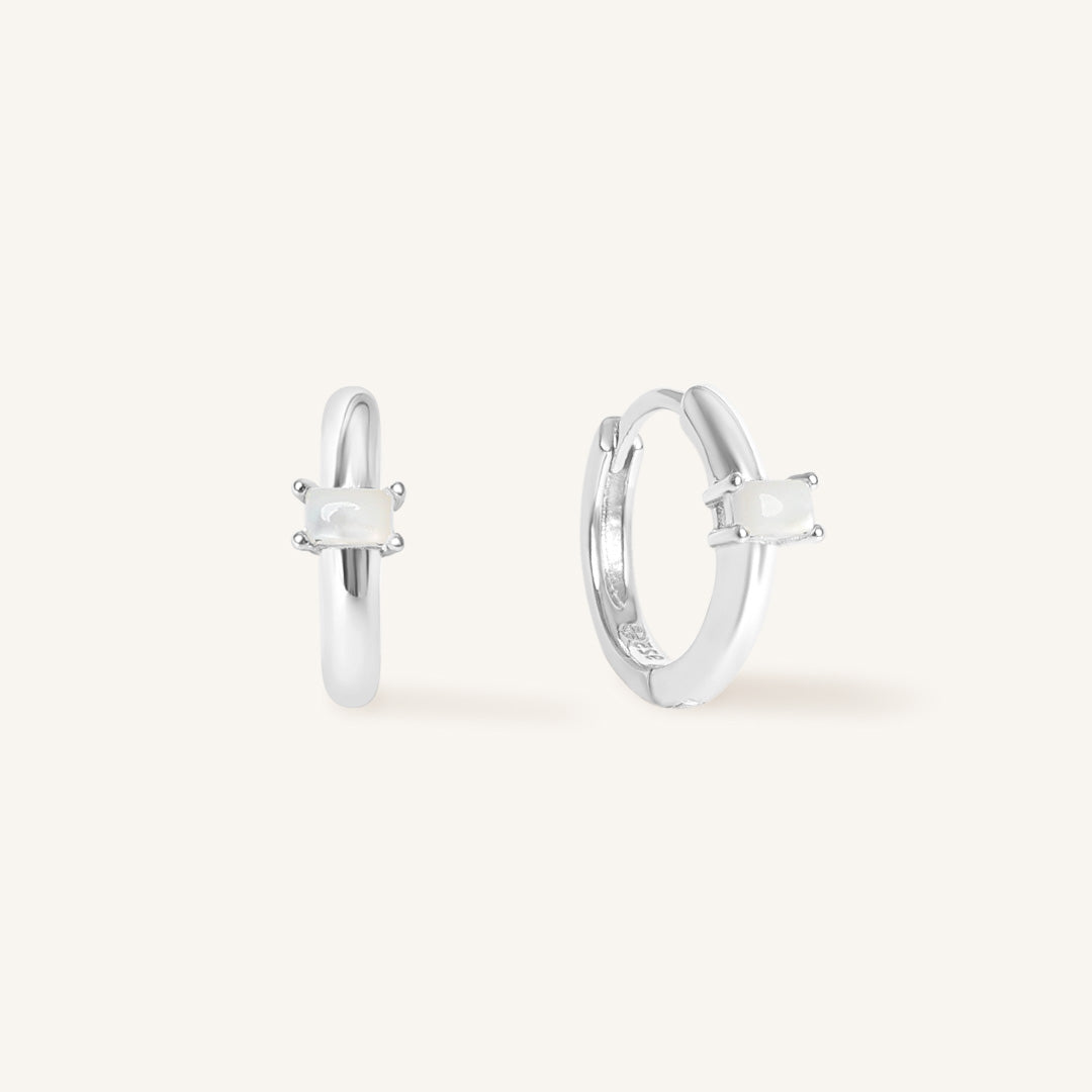 June Birthstone Huggies