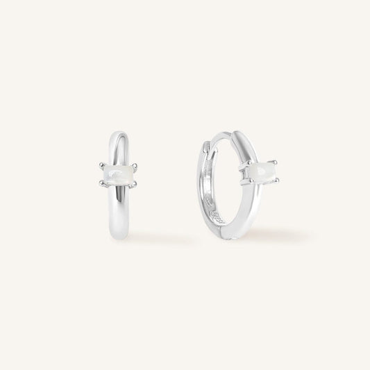 June Birthstone Huggies