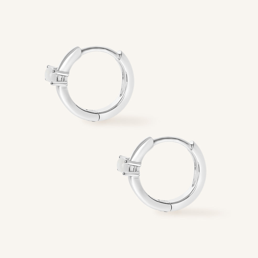 June Birthstone Huggies