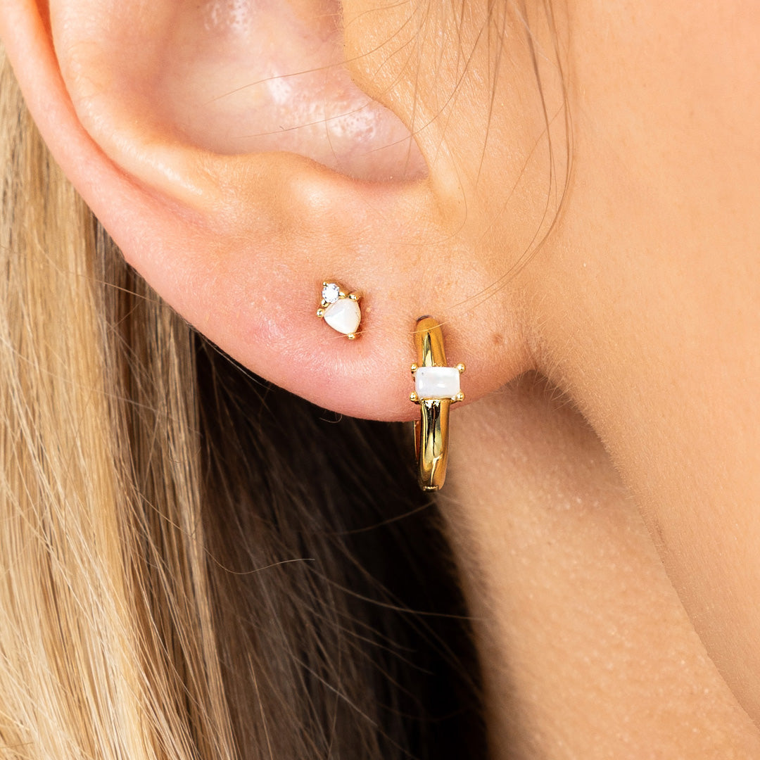 June Birthstone Huggies