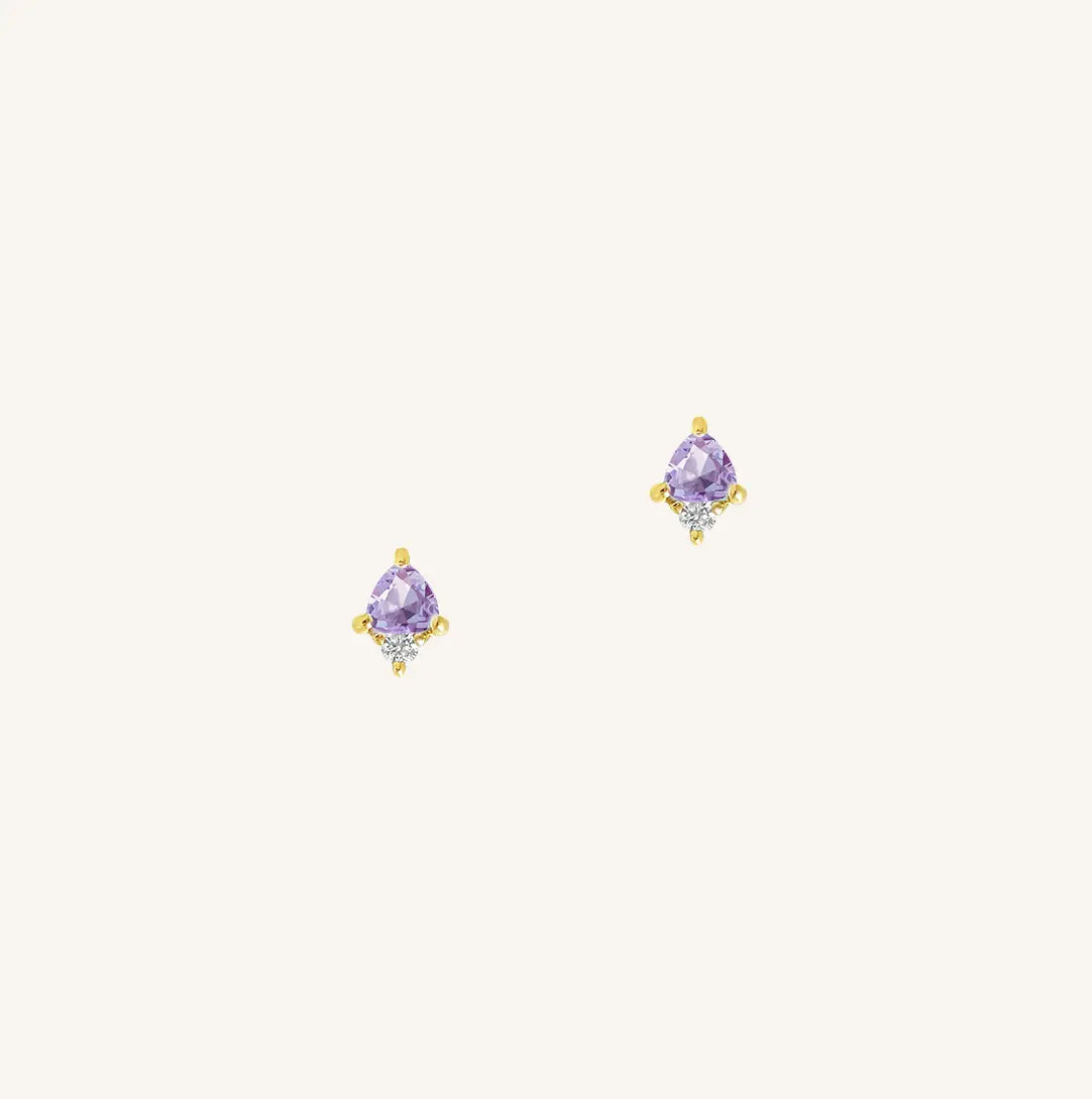 The  GOLD  June Birthstone Studs by  Francesca Jewellery from the Earrings Collection.