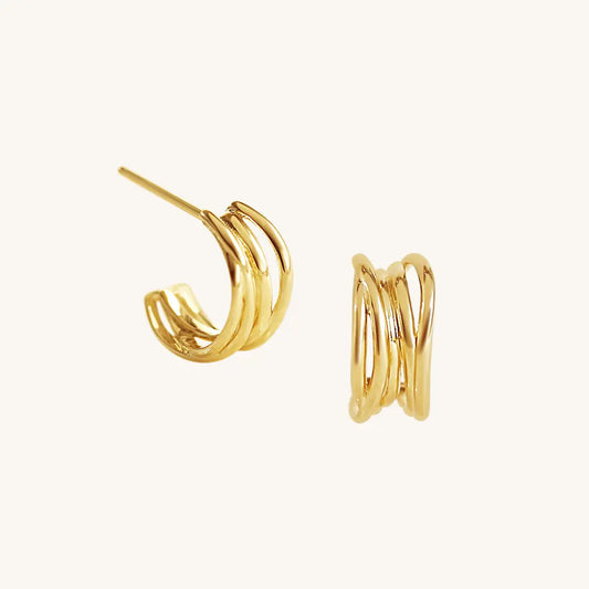 The  GOLD  June Hoops by  Francesca Jewellery from the Earrings Collection.