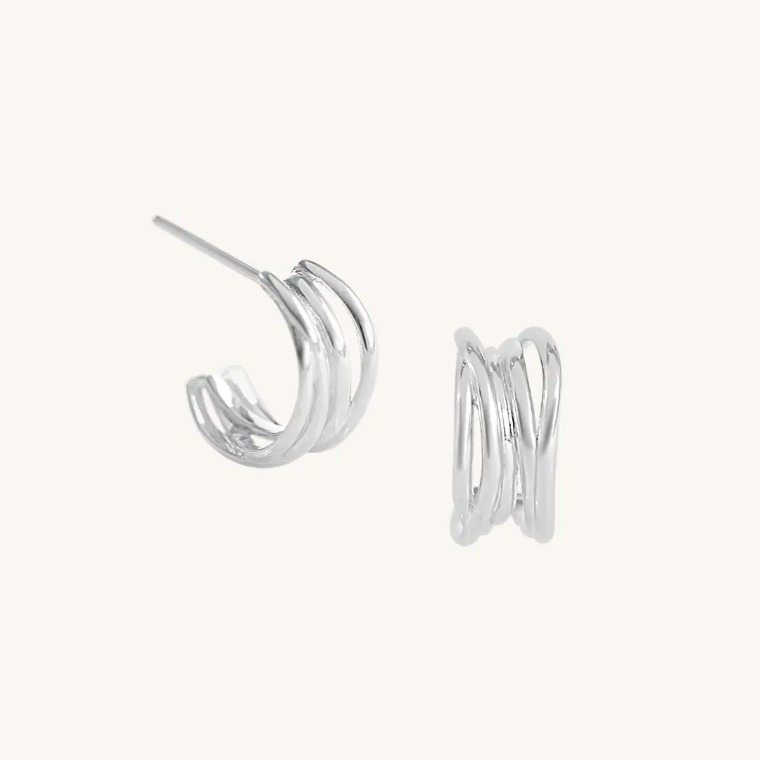 The  SILVER  June Hoops by  Francesca Jewellery from the Earrings Collection.