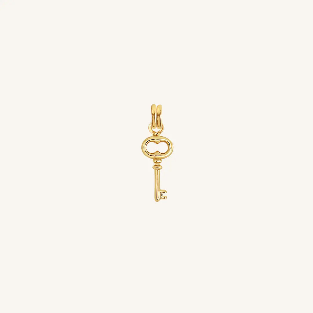 The  GOLD  Key Charm by  Francesca Jewellery from the Charms Collection.