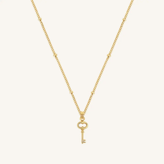 The  GOLD-BOBBLE  Key Necklace by  Francesca Jewellery from the Necklaces Collection.
