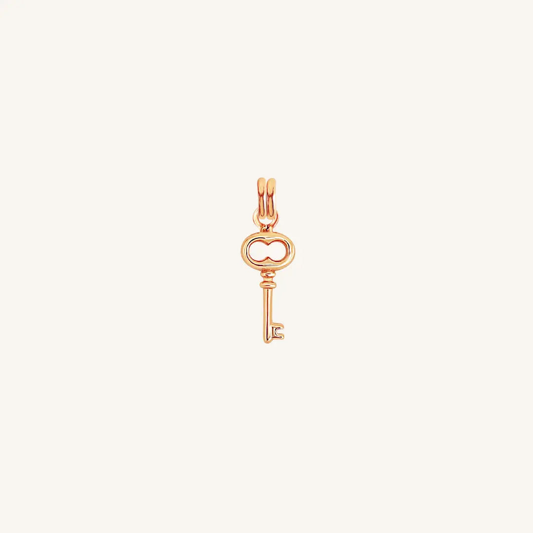 The  ROSE  Key Charm by  Francesca Jewellery from the Charms Collection.