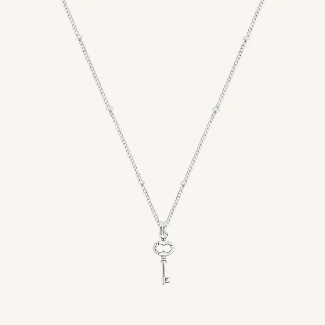 The  SILVER-BOBBLE  Key Necklace by  Francesca Jewellery from the Necklaces Collection.
