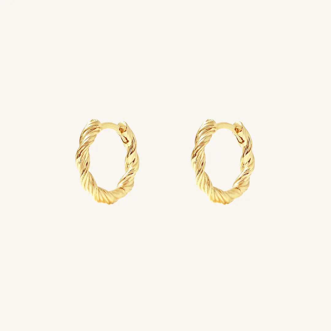 The  GOLD  Logan Hoops by  Francesca Jewellery from the Earrings Collection.