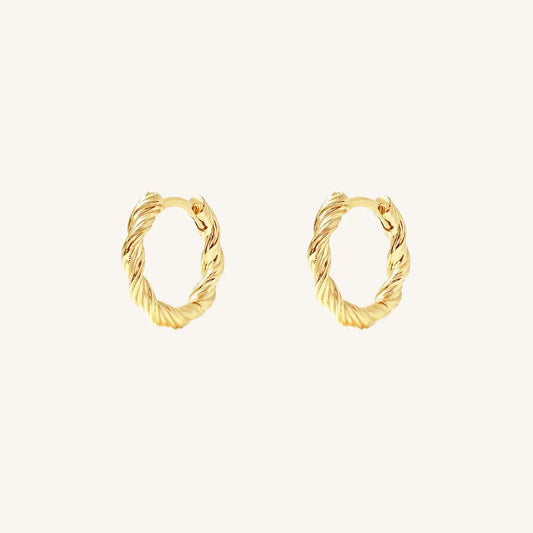 The  GOLD  Logan Hoops by  Francesca Jewellery from the Earrings Collection.